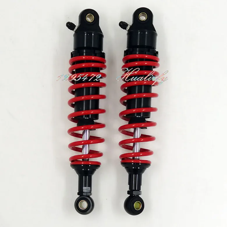 7mm spring 1 Pair 305mm  315mm  325mm 340mm Motorcycle  Dirt Bike Rear Suspension Air Shock Absorber  black & red