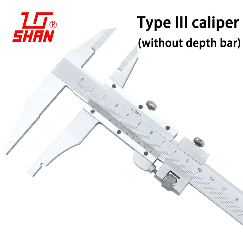 Vernier caliper metal 0-300mm 0.02mm type 3 high precision stainless steel vernier calipers digital caliper measuring tool