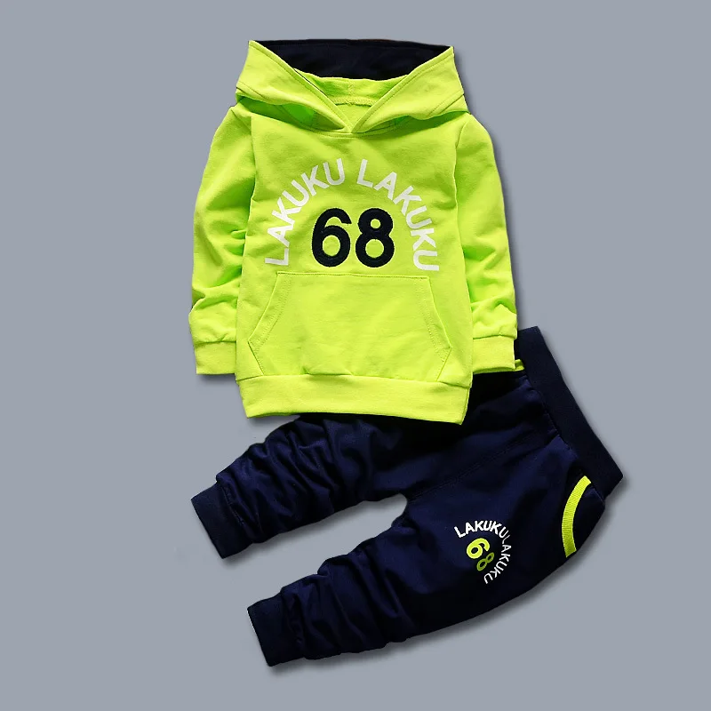 DIIMUU 2Pcs New Fashion Baby Boys Clothes Sets Hoodies Tops + Trousers Infants Kids Boy Outfits Suits Child Sports Clothing Set