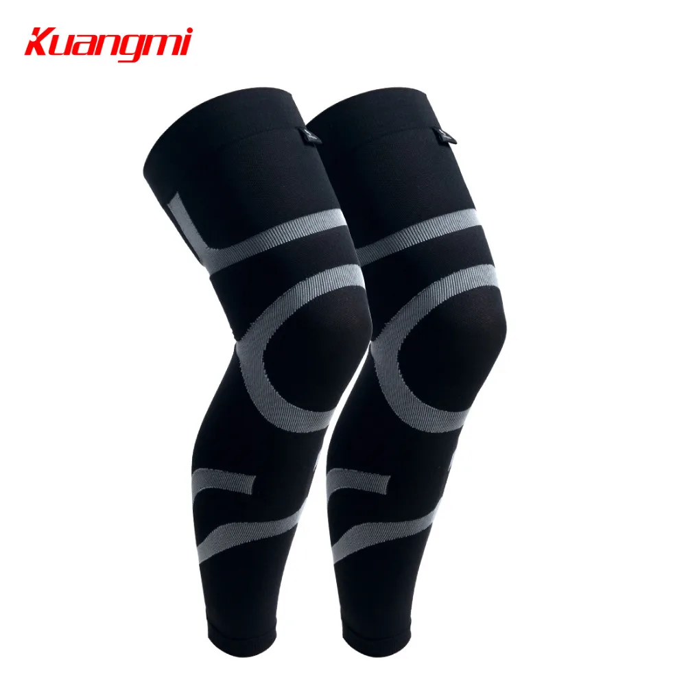 Kuangmi 1 Pair Sports Basketball Leg Sleeve Long Calf Knee Brace Support Protector Compression Cycling Legwarmers Dropshipping