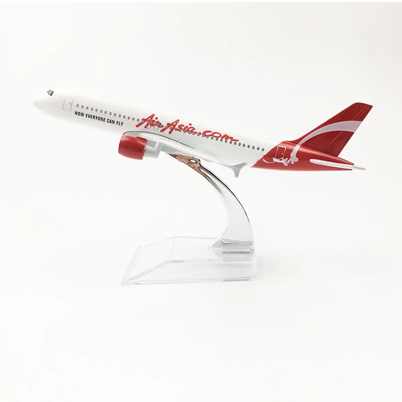 

Free shipping AirAsia aeroplane model Airbus A320 airplane 16CM Metal alloy diecast 1:400 airplane model toy for children MX36