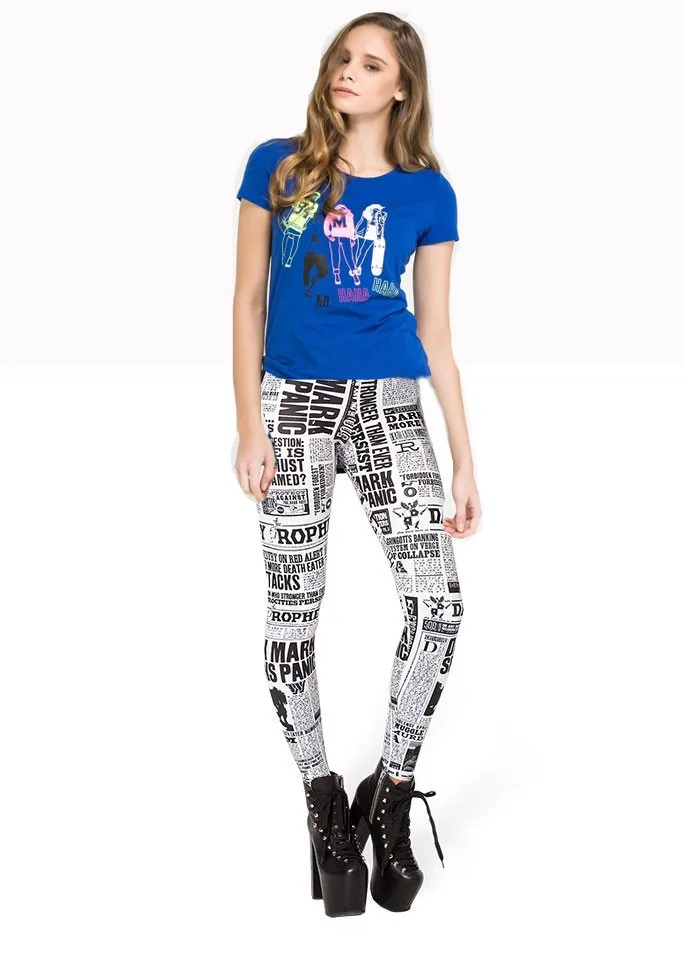 หนังสือพิมพ์ Leggings รอยสักผู้หญิงกางเกงหนังสือพิมพ์ออกกำลังกาย3D พิมพ์กีฬาผู้หญิงเซ็กซี่กางเกง Leggings Soft Body Shape