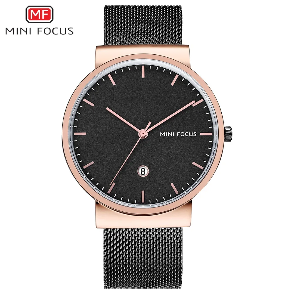 MINI FOCUS Simple Watch Men's Watches Brand Luxury Clock Man Thin Casual Waterproof Fashion Date Display Men Quartz Wristwatches