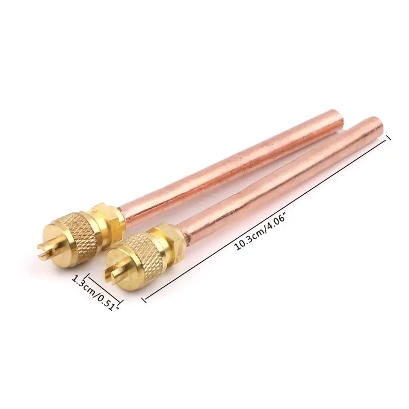 10pcs Air Conditioner Refrigeration Access Valves 6mm OD Copper Tube Filling Parts Mar28