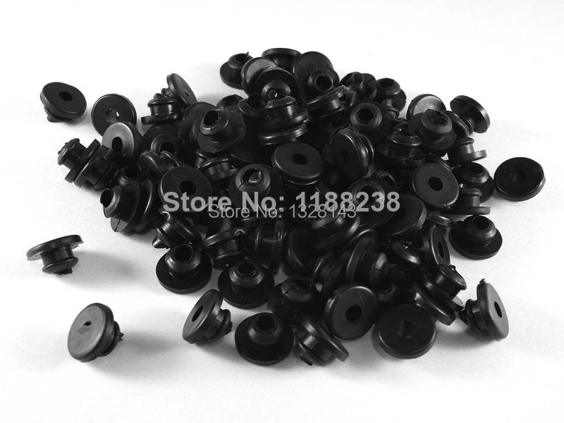 Wholesale Price 200 Color #12 TATTOO machine RUBBER BANDS+200 A-Bar Black Nipples grommets gun tattoo accesories Free Shipping