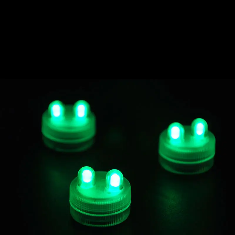 

50pcs/Lot Battery Operated Super Bright 2LED Submersible LED Floralyte,Waterproof LED Candle Tea Light For Wedding Party Decor