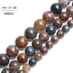 Natural Stone Beads Pietersite Stone Round Loose Beads for Jewelry Making 15inche/strand Diy Bracelet Necklace