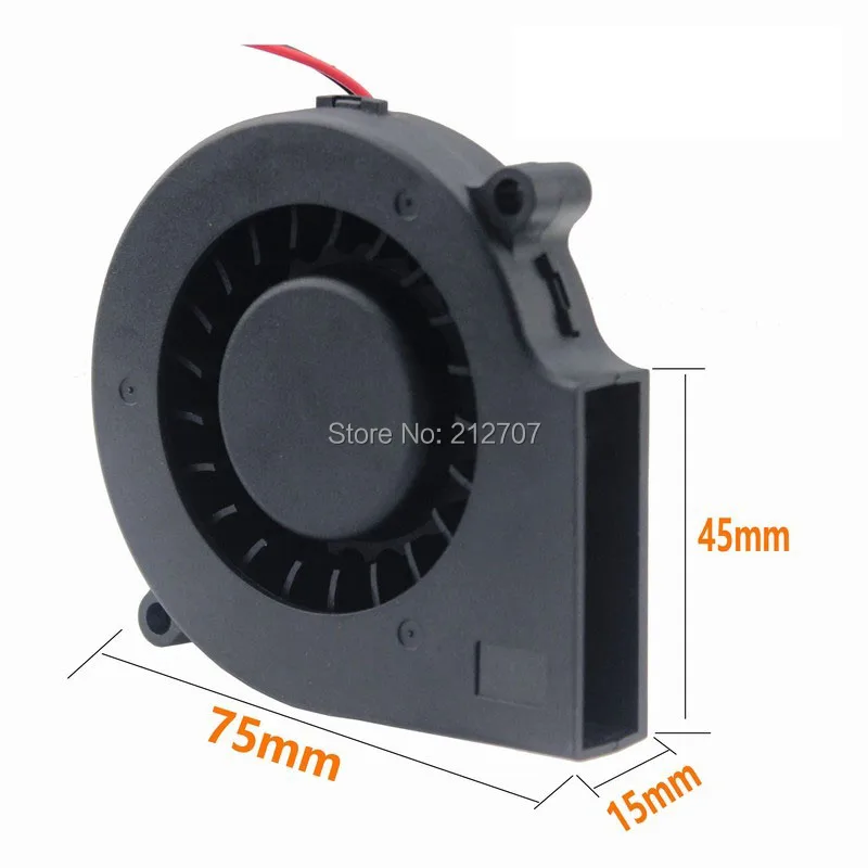 

10PCS Gdstime 75mmx15mm 7515 75mm Radial Turbo Blower Fan DC 24V For Computer CPU Cooling