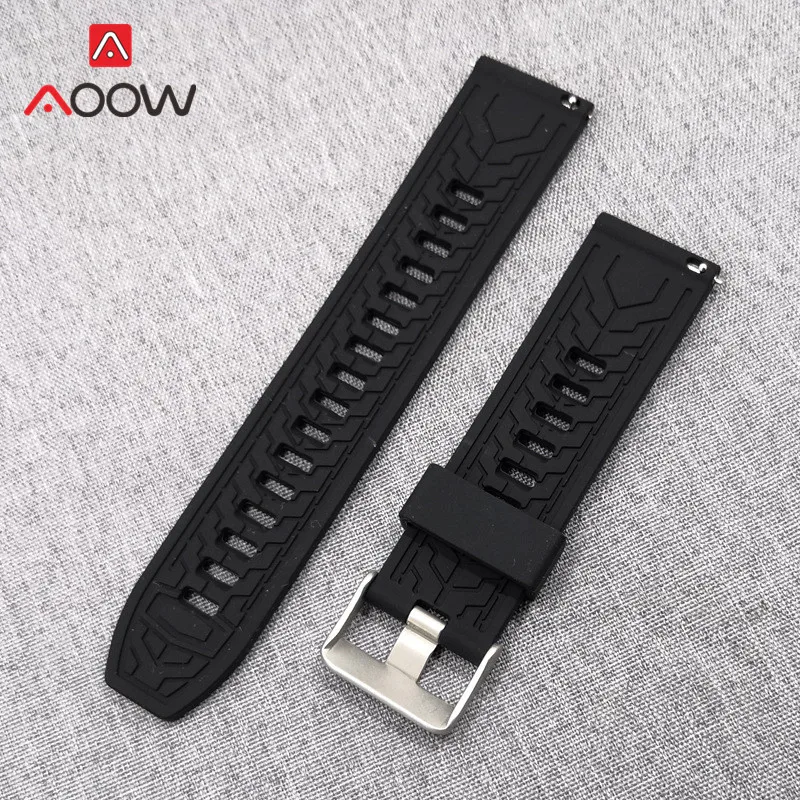 18mm 20mm 22mm 24mm Silicone Sport Strap Quick Release Waterproof Rubber Men Replace Bracelet Band for Samsung Galaxy S3 Huawei