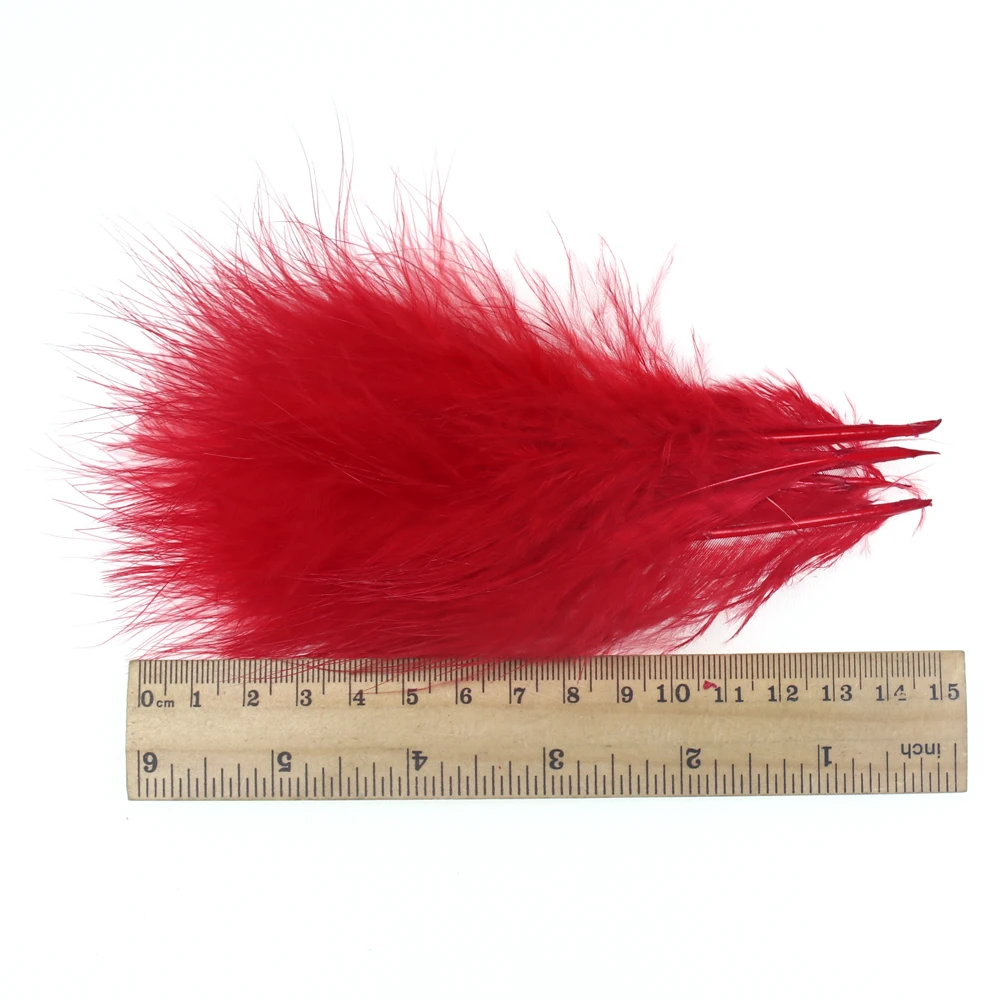Bimoo 50 sztuk/paczka kolorowe długie marabut pióro do wiązania Streamer Flies Jig przynęta Woolly Bugger Leech Fly Bait Fish Tying materiał