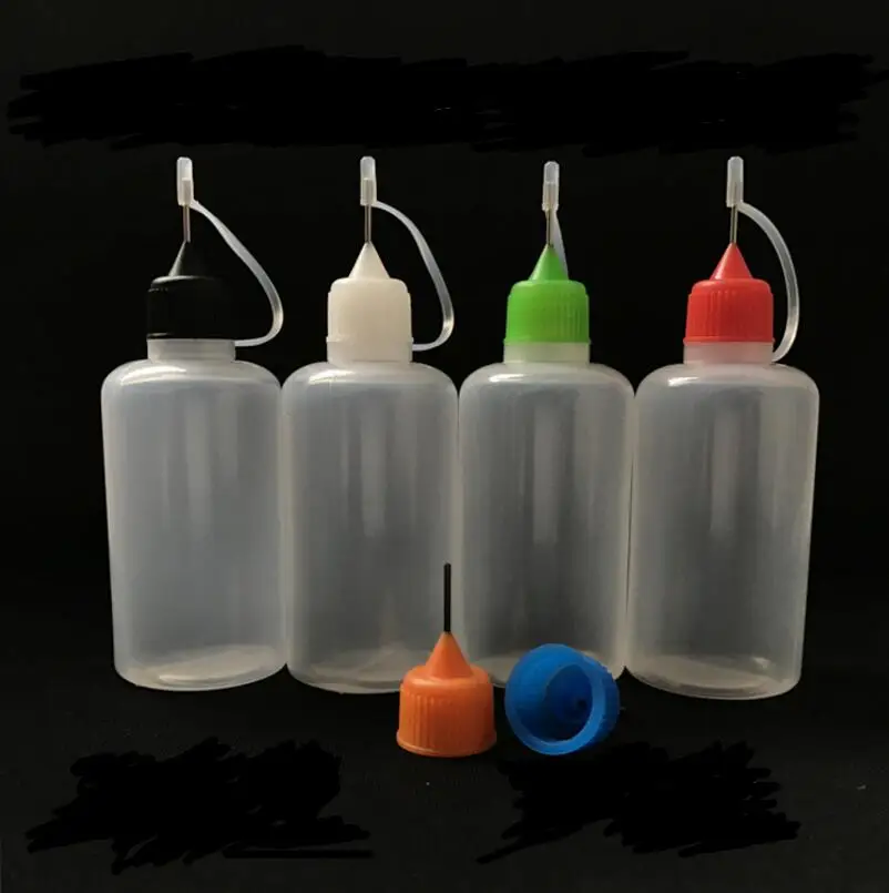 

Wholesale 50ml PE Soft Bottle 50ml Plastic Dropper Bottles With Metal Needle Cap Empty E liquid Bottle