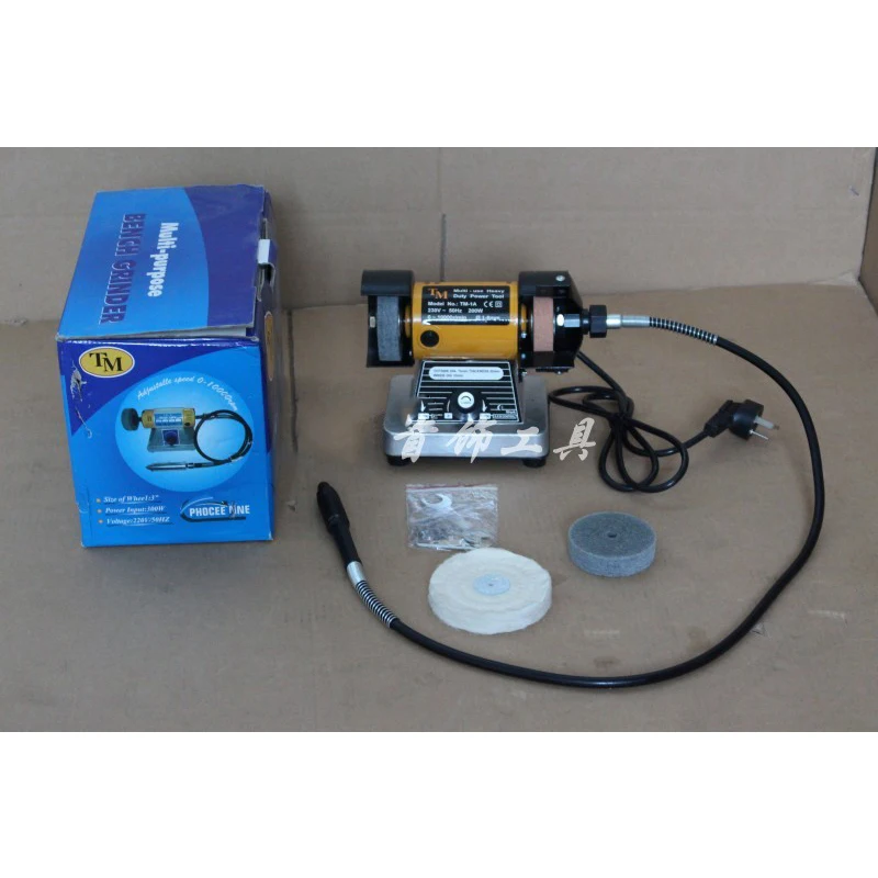 Metal Polisher Desktop Grinding Machine Grinder Dental Burnishing Motor Set Jewelry Tool and Equipment