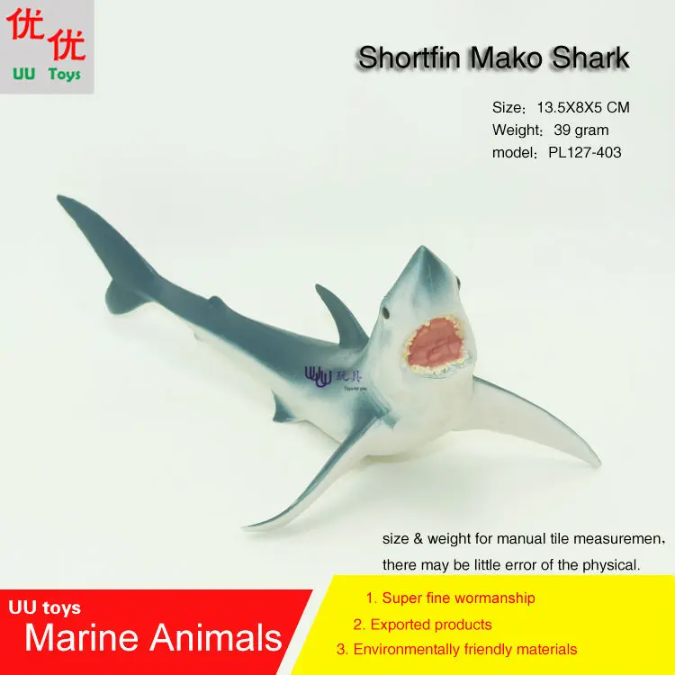 Hot toys Shortfin Mako Shark Simulation model Marine Animals Sea Animal kids gift educational props (Rhincodon typus)