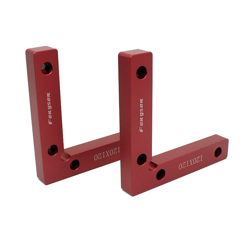 2pcs Aluminum L-Squre Clamping Squares,woodworking 90 degrees Try Square Angle Ruler,rectangular device,fixing clip