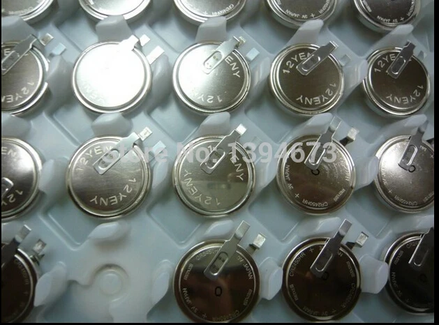 Bateria de lítio com dióxido de manganês cr2450hr, linha de solda, perna 2 tamanhos, 2450, 3v, cr2450