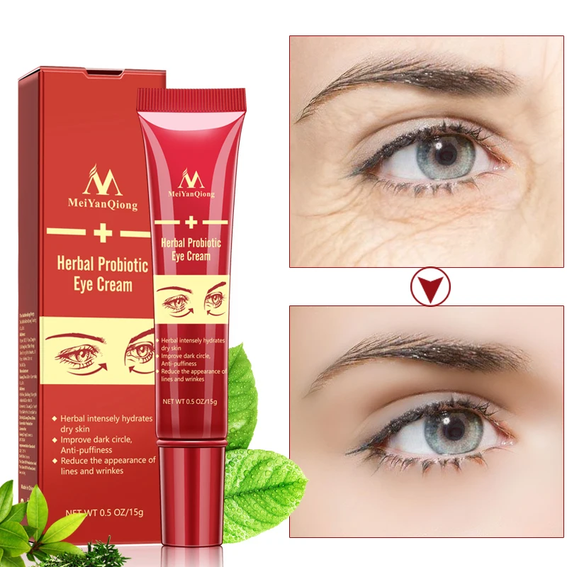 MeiYanQiong 15ml Eye Cream Herb Hyaluronic Acid Anti-Wrinkle Remover Dark Circle Anti Aging Eye Care TSLM2