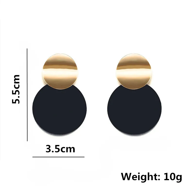Fashion Round Sequin Dangle Earrings for Women Colorful Punk Metal Long Drop Earring Female Statement Bohemian Jewelry Gift