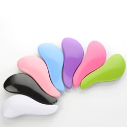 Mini-TT Air Hair Comb Candy Colors Handle Detangler Hairbrush Anti-knot Professional Salon Cute Hair Styling Tools Wholesale