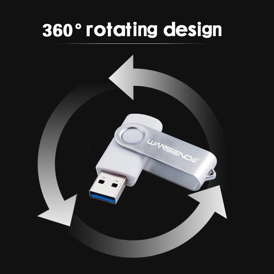 WANSENDA หมุน USB แฟลชไดรฟ์256GB 128GB ไดรฟ์ปากกา8GB 16GB 32GB 64GB USB 3. 0แฟลชไดรฟ์ความเร็วสูง Pendrive