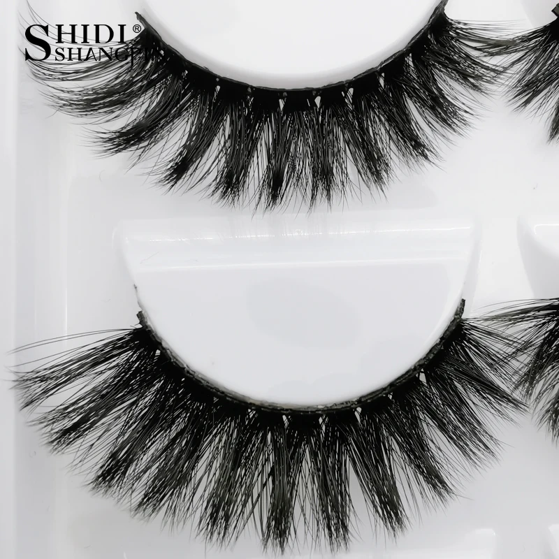 SHIDISHANGPIN 50 زوجا لونغ الطبيعية الرموش الصناعية رقيق 3d المنك جلدة المكياج 100% القسوة شحن رموش زائفة فو cils G800