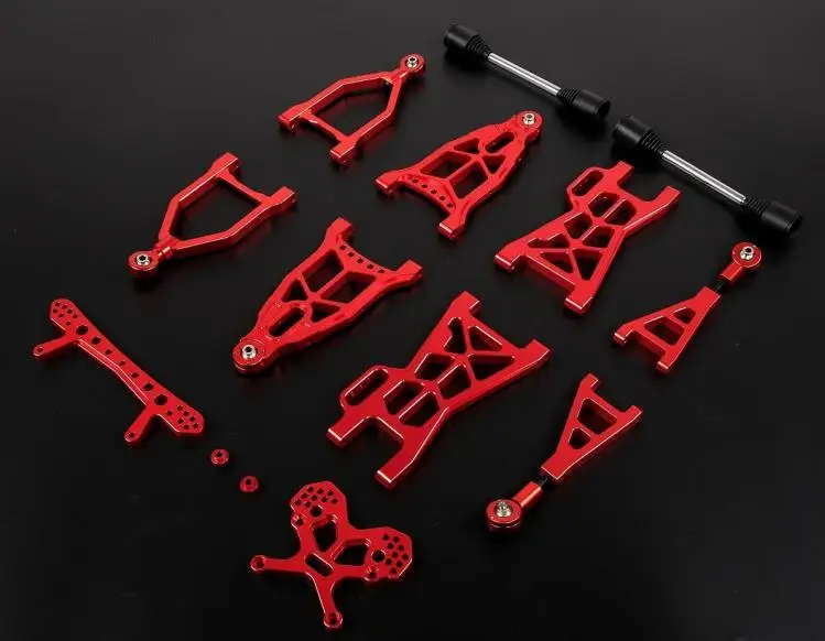 ECKAN-Kit de suspension avant et arrière en aluminium arc-en-ciel, ensemble de bras avec bretelles de tour d'amortisseur arc-en-ciel