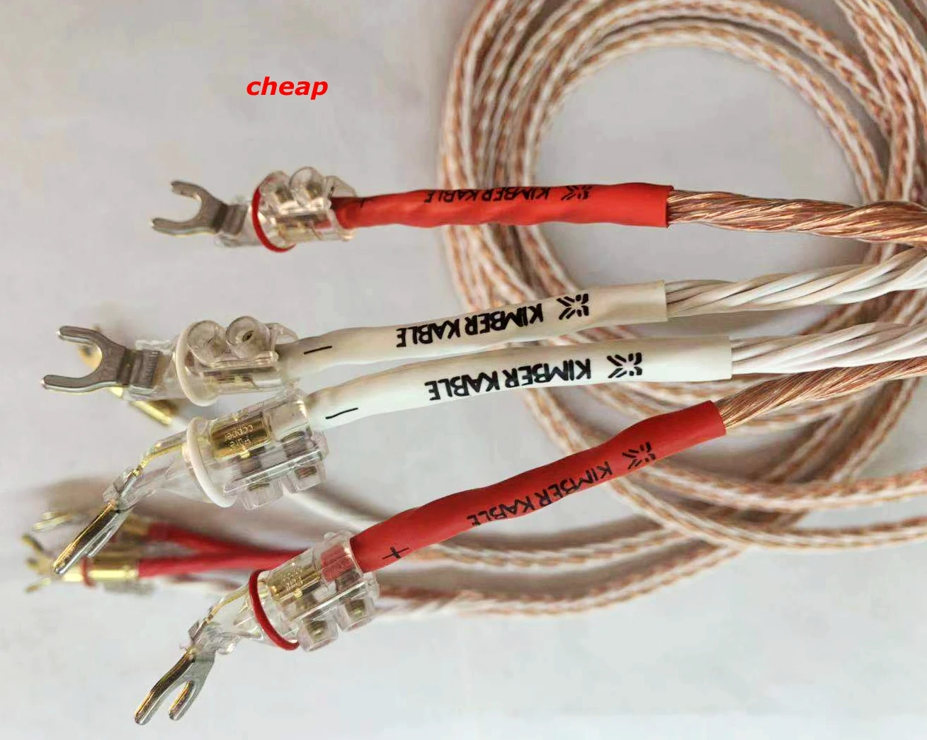 Free shipping--HiFi 8TC 7N OCC Pure copper Speaker cable