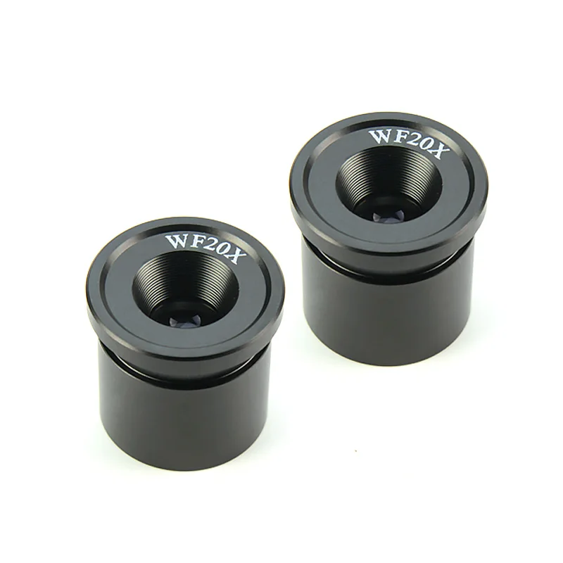 2 PCS กล้องส่องทางไกลกล้องจุลทรรศน์สเตอริโอ WF20X กล้องจุลทรรศน์เลนส์กว้างมุมเลนส์30.5มม.อินเทอร์เฟซการติดตั้ง