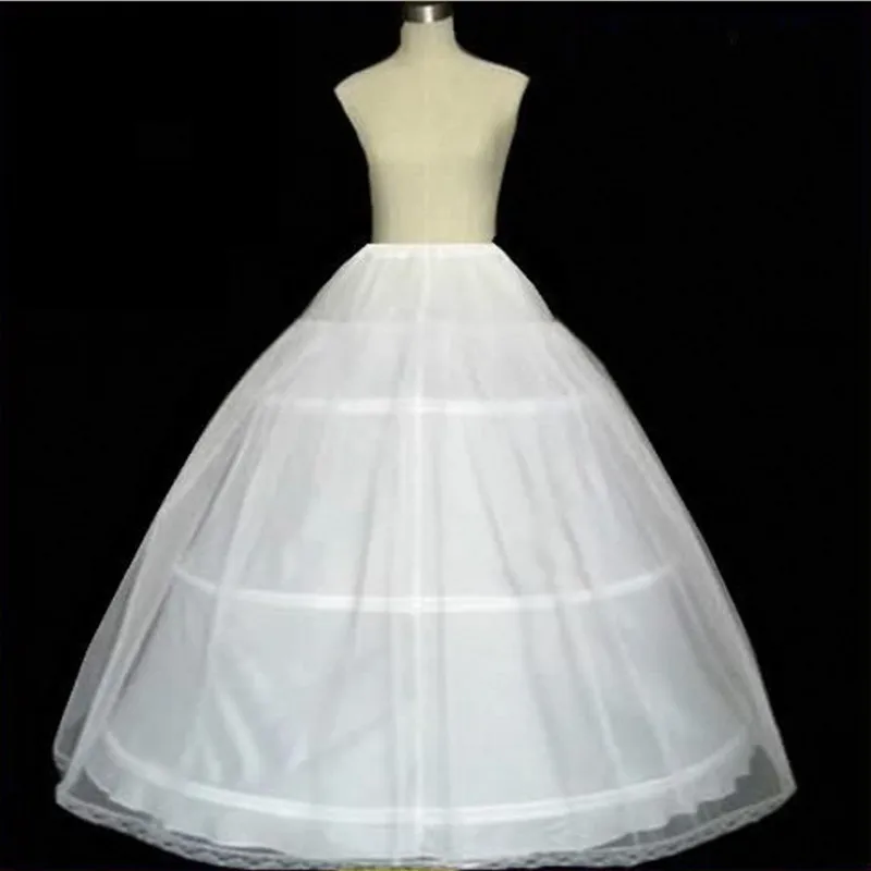 Em estoque novo 3 hoop petticoat underskirt para vestido de baile vestido de casamento roupa interior crinoline em estoque