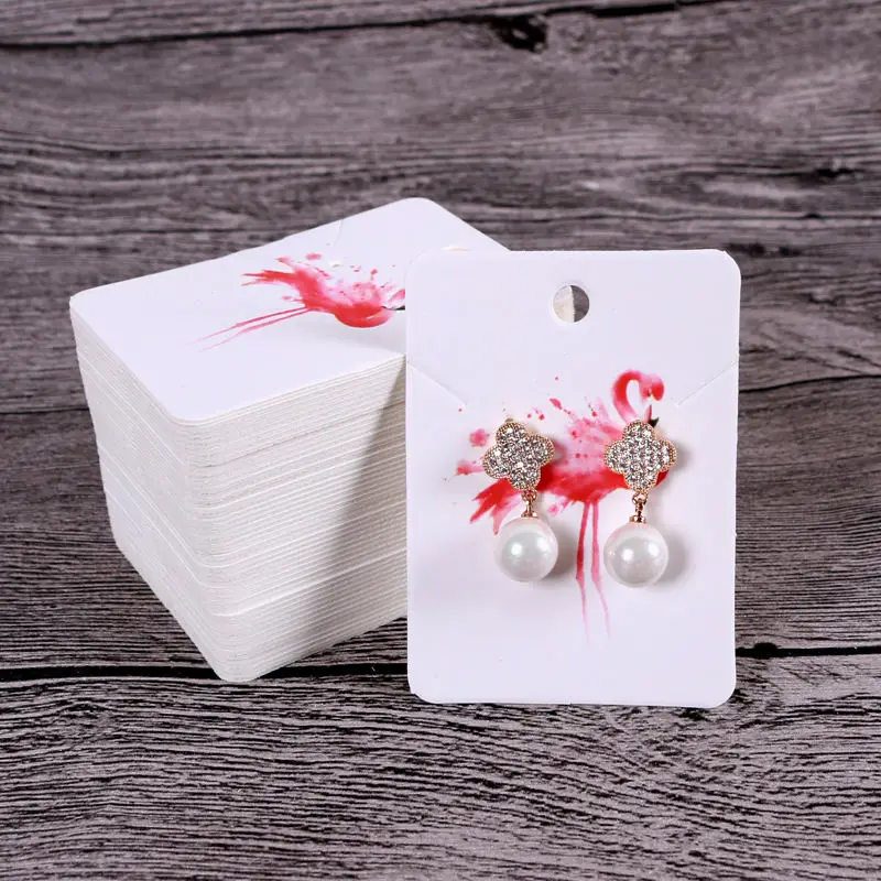 Hotsale 500pcs/lot 5x7cm Colorful Paper Necklace/Pendant Earring Cards Jewelry Packing Cards for jewelry accessory Display Card