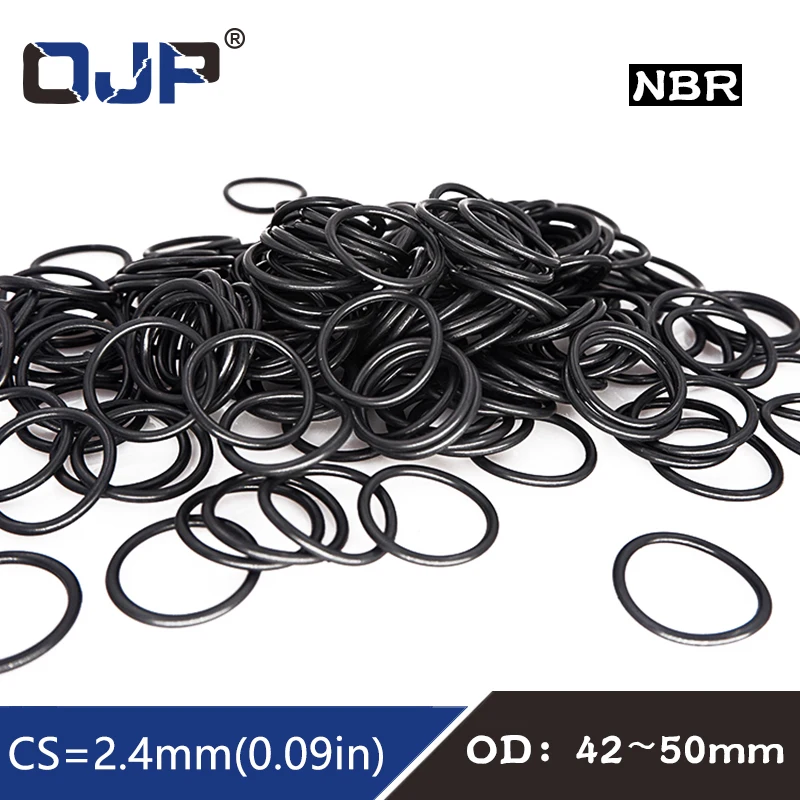 

20PC/lot Rubber Ring NBR Sealing O Ring CS2.4mm OD42/44/45/48/50mm O-Ring Seal Nitrile Rubber Gasket Oil Ring Washer