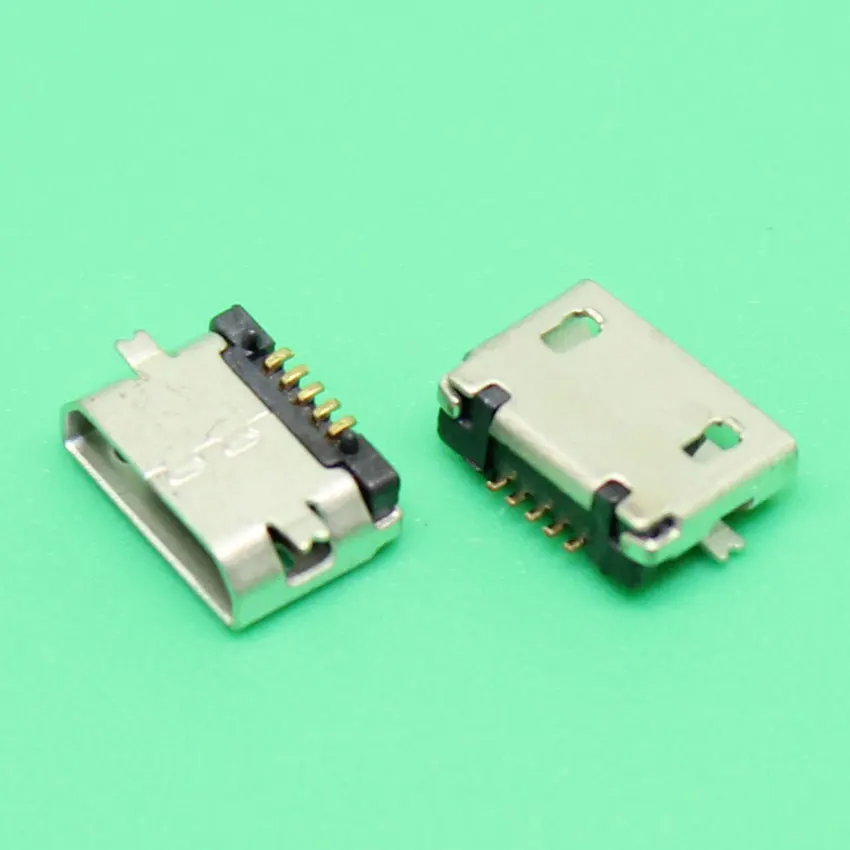 50 piezas de conector Micro USB de 5 pines, tipo V8, puerto de carga y datos SMD/DIP 6