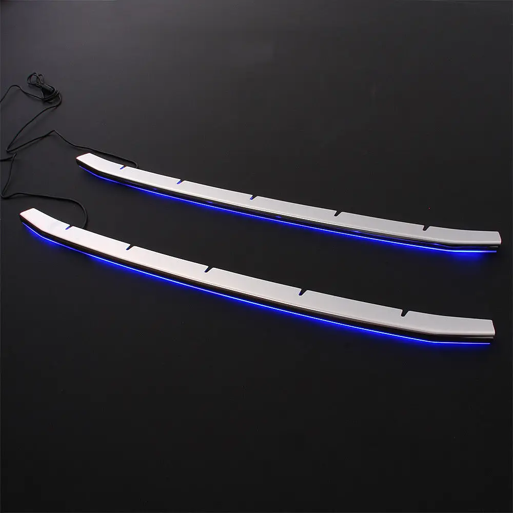 2pcs Blue Led Illuminated Front Bumper Grill Trim Car Styling Cover Accessories For Toyota Alphard 30 2015 UP