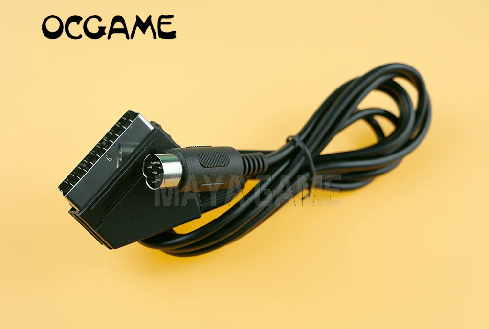 OCGAME high quality RGB Scart Cable AV Lead for Sega for Genesis 1 V-Pin Plug PAL 10pcs/lot