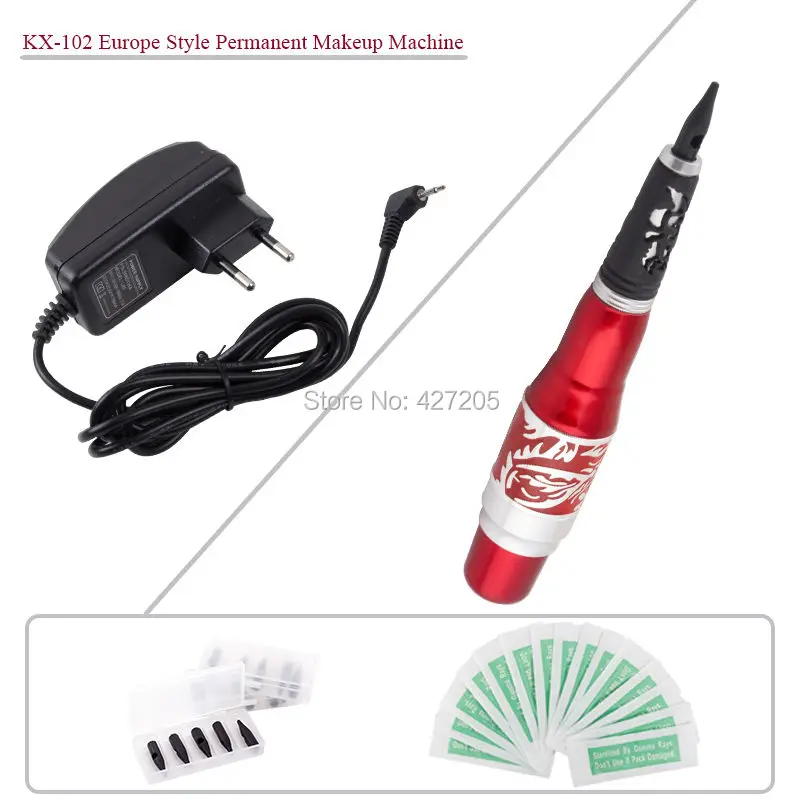 New KX-102 Top Professional Permanent Makeup Red Dragon Machine Pen Power Supply for Eyebrow Lips Tattoo