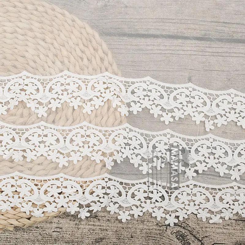 high-quality single double gauze lace handmade clothing materials accessories wedding Hot sale  flores de tela para manualidades