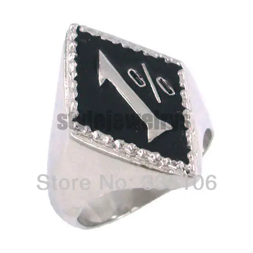 Fashion Black One Percent Biker Ring Stainless Steel Jewelry Classic 1% Motor Biker Men Ring SWR0063A