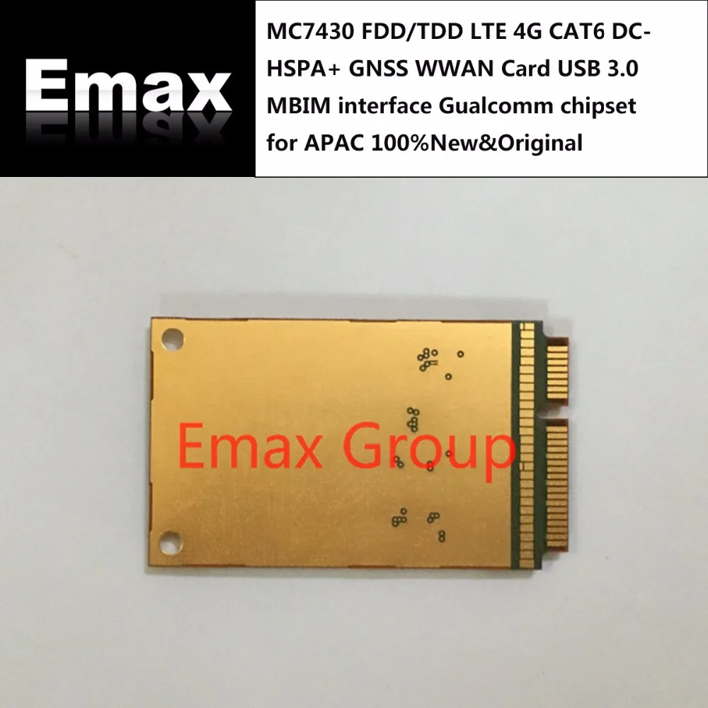 2PCS MC7430 FDD/TDD LTE CAT6 DC-HSPA+ GNSS  WWAN Card USB 3.0 MBIM interface Gualcomm chipset  for for APAC JINYUSHI stock