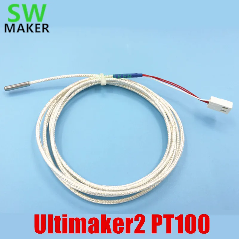 

3D printer parts UM2 PT100 A sensor Hotend Thermocouple Sensor M3*15 mm Germany chip 1300mm length for olsson block