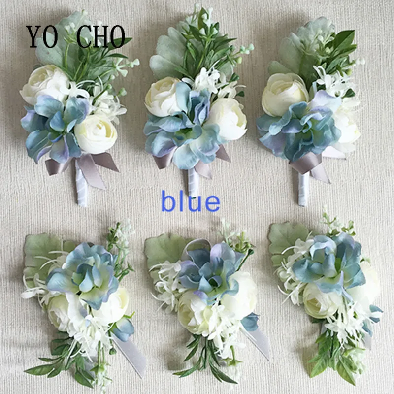 YO CHO 5 Colors Orchid Rose Hybrid Wrist Flower Corsage Groom Bride Bride Sister Wedding Accessories Birthday Banquet Party