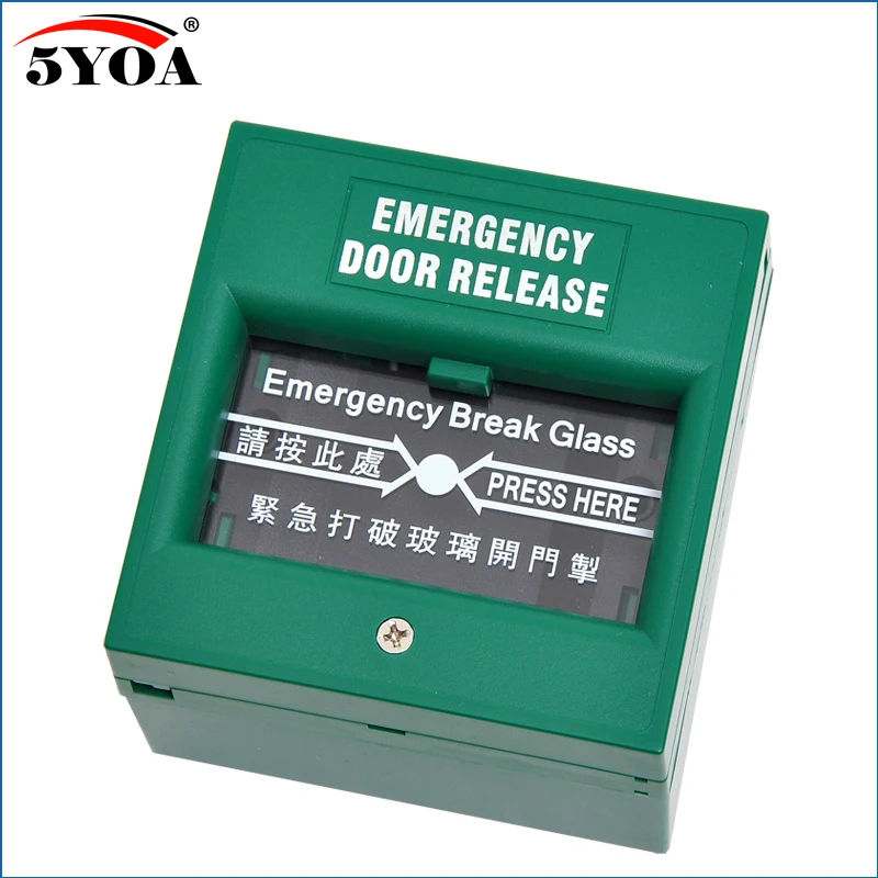 Emergency Door Release Glass Break Alarm Button Fire Alarm swtich Break Glass Exit Release Switch