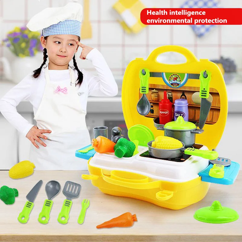 Utensilios de cocina de 26 unids/set para niños, juguetes de cocina DIY, juego de rol, interacción entre padres e hijos, rompecabezas, regalo