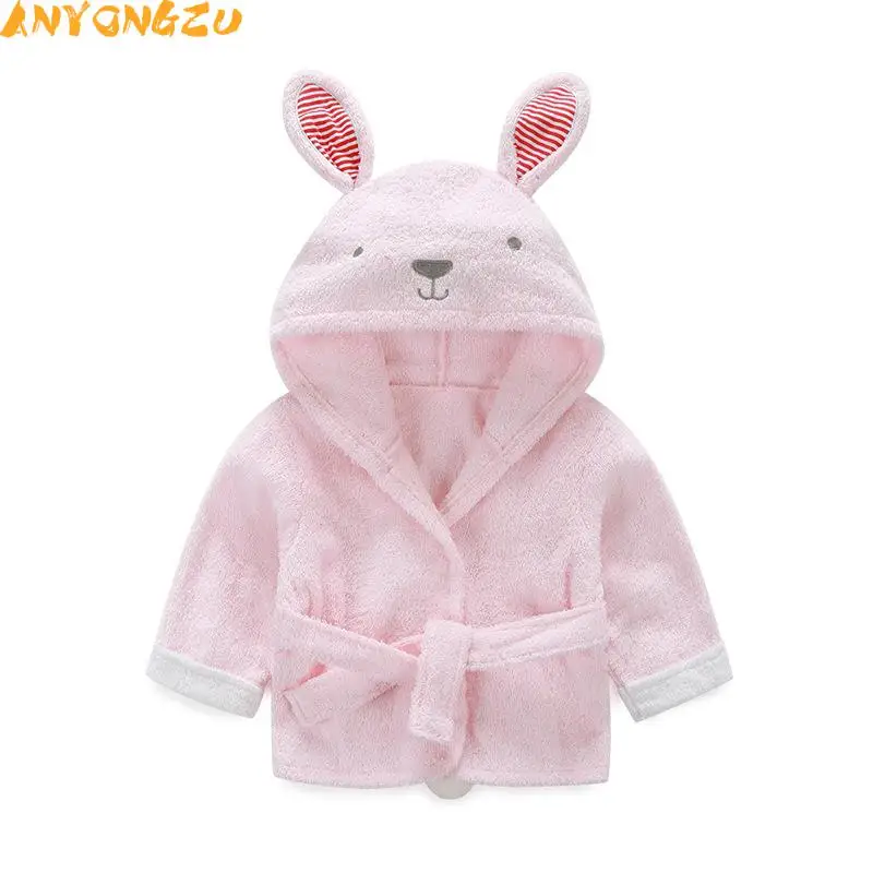 

Anyongzu Spot Children Bathrobe Cotton Baby Cartoon Towel Nightgown Boys and girls 0 to 12 month baby Many design choices