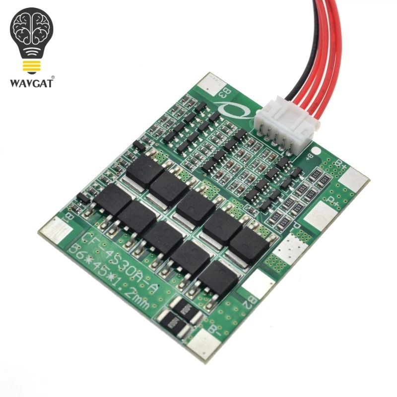 4S 30A 14.8V Li-ion Lithium 18650 Battery BMS Packs PCB Protection Board Balance Integrated Circuits