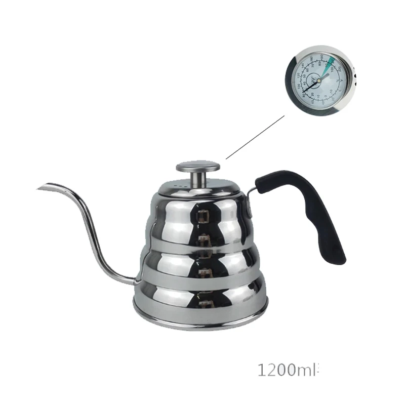 Instant Read Mechanical Thermometer with 1.2 Liter Stainless Steel Coffee Kettle