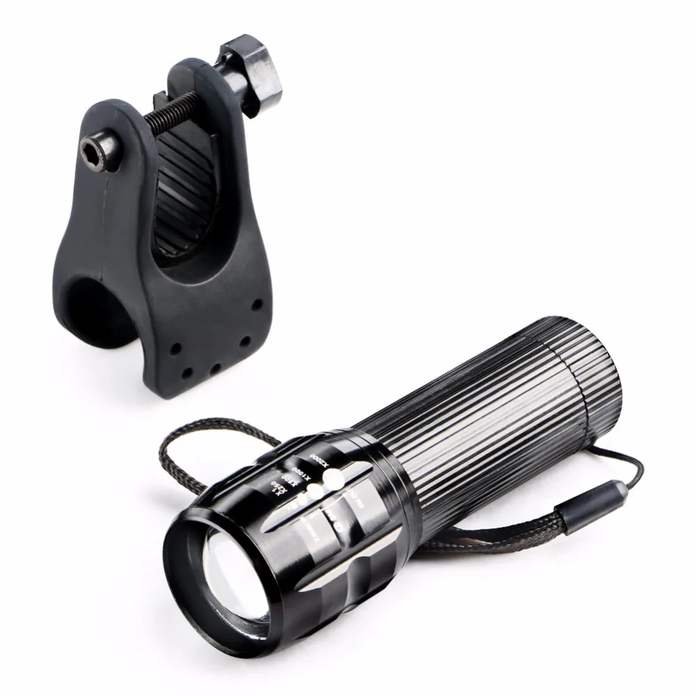 LED Flashlight 2000 Lumens Torch Lamp 3 Modes Zoomable Camping Cycling Head Light Lantern USE AAA battery