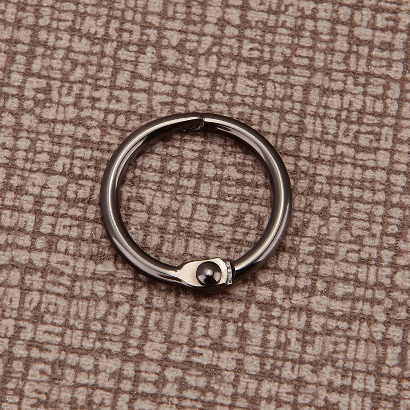 Golden Album Opening Circle Metal Book Rings Binder Ring Hinged Keychain Album Ring Scrapbook Craft Photo Album Scrapbook Split