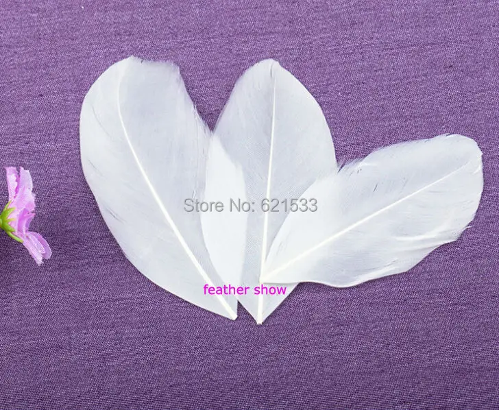 White Feathers!200Pcs/lot!6-8cm long White Goose Feathers Tippy for Crafts