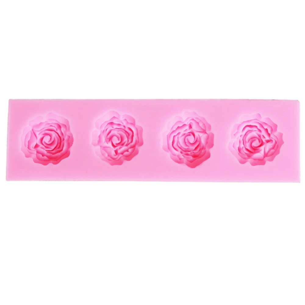 M2019 Roses Flower Silicone Cake Mold Non-Stick Fondant Sugar Jelly Jello Ice 3D Resin Moulds