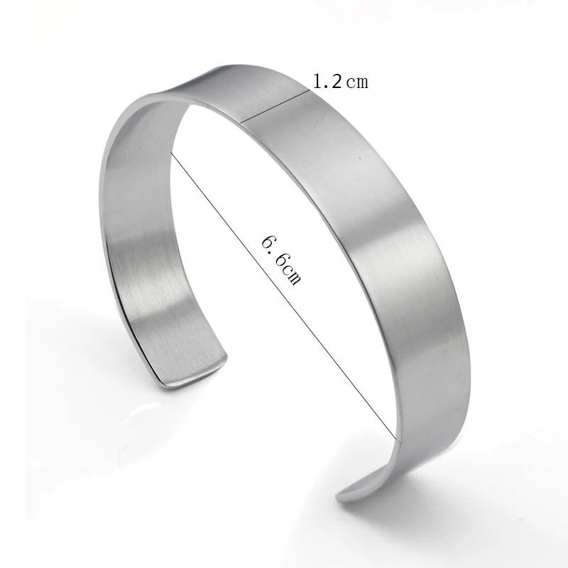 Laser Stainless Steel Bracelet For Women/Men Black/Gold/Silver Color Cuff Bangles Open Bracelet Femme Fashion Accessories