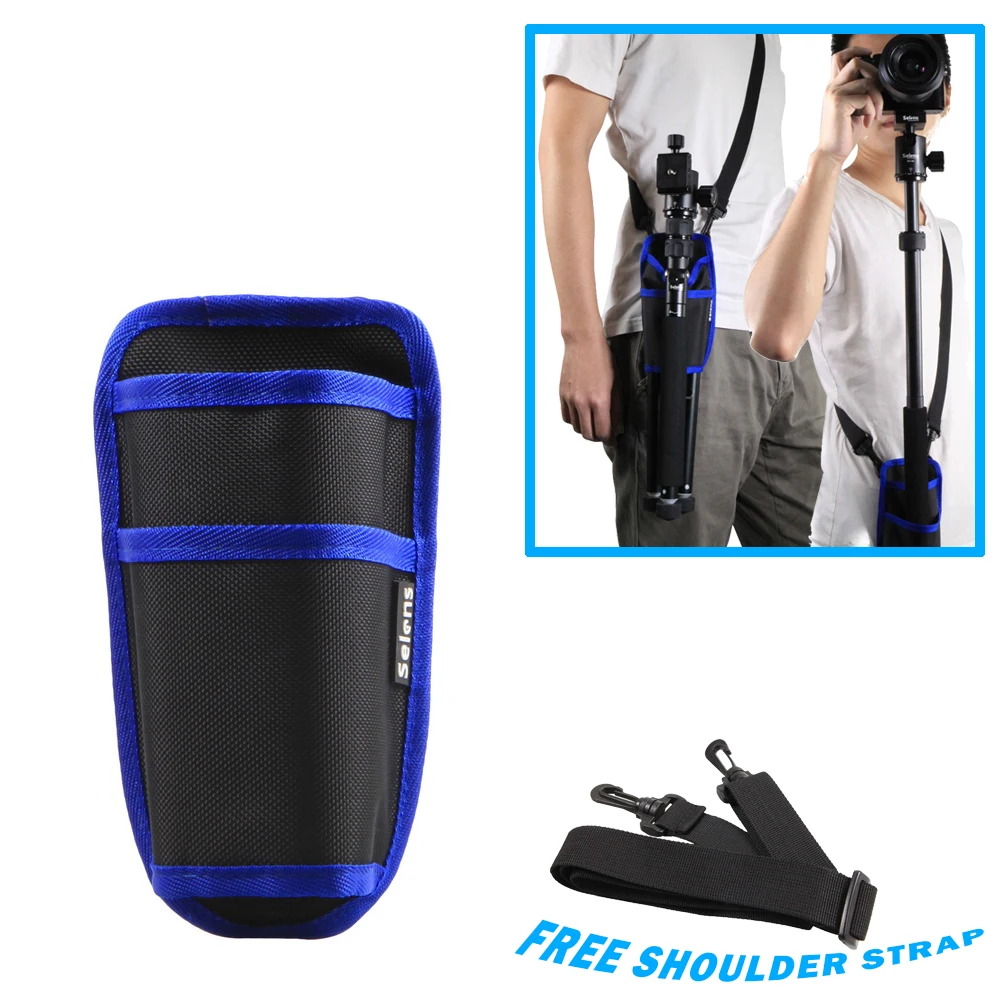 Selens Nylon Pouch for Monopod Tripod Carrying Improvised Stabilizer S Balance & Stability Removable Neck Strap Fotografia